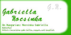 gabriella mocsinka business card